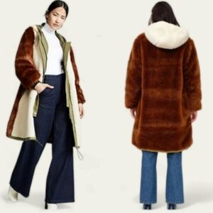 Sea New York Brown and Cream Coat